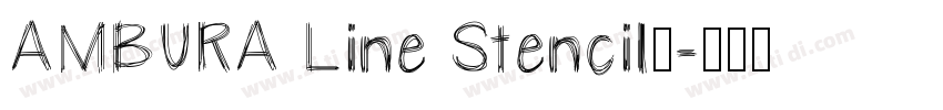 AMBURA Line Stencil语字体转换